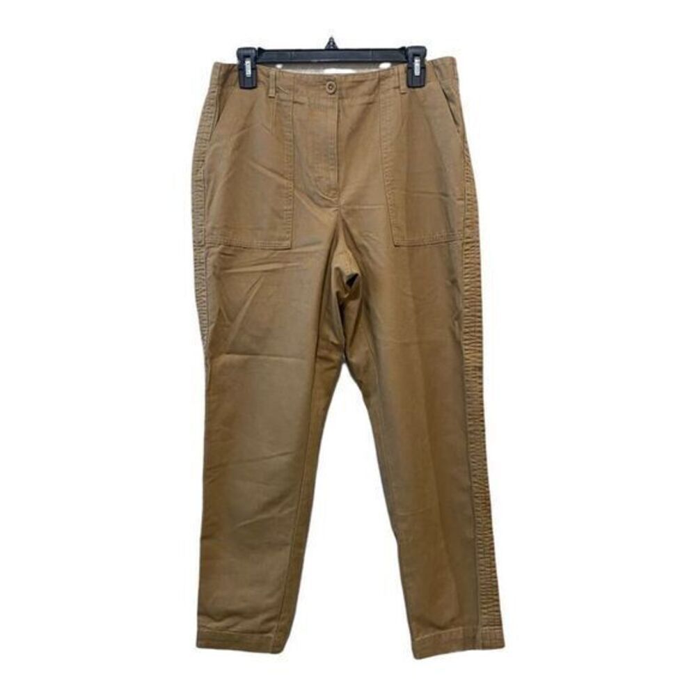Talbots Slim Cargo Straight Leg Khaki Pants Size 10